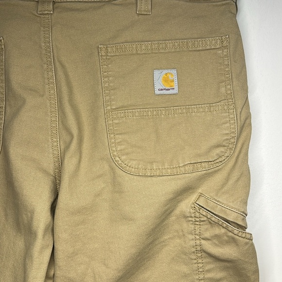 Carhartt Canvas Carpenter Pants 38x30 Men’s Tan Workwear Relaxed Fit - Picture 4 of 8